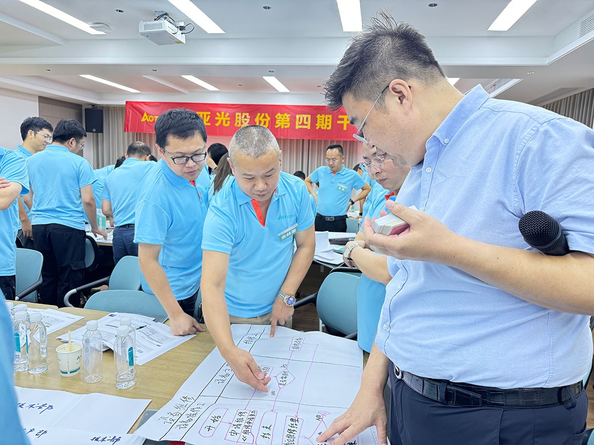 Mr. Ding Yunfeng leads the trainees in a practical exercise